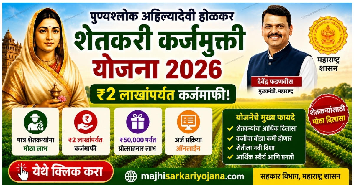 Shetkari Pik Karj Mafi Yojana 2026 Maharashtra Farmer Loan Waiver Scheme up to 2 Lakh Rupees